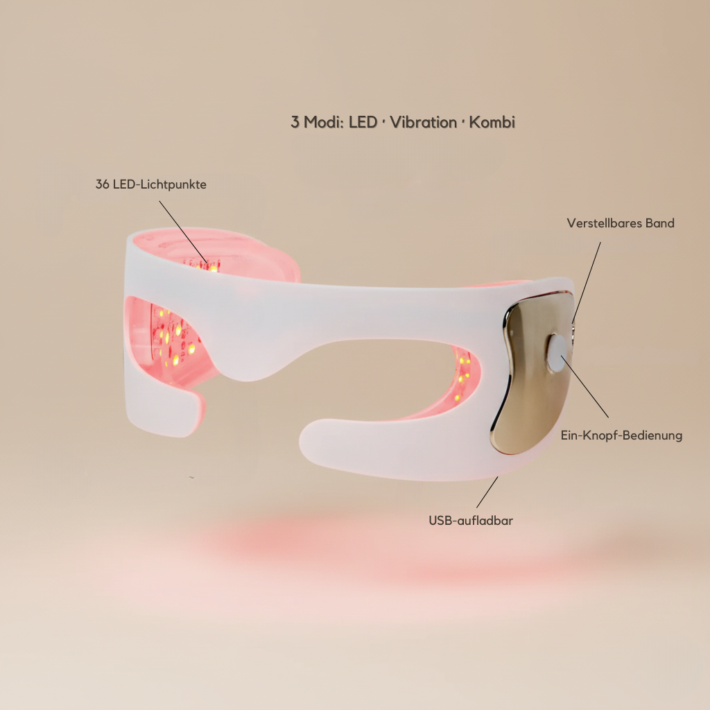 Loméria™ LED Eye Mask – Premium Rotlicht-Therapie für erholte Augen