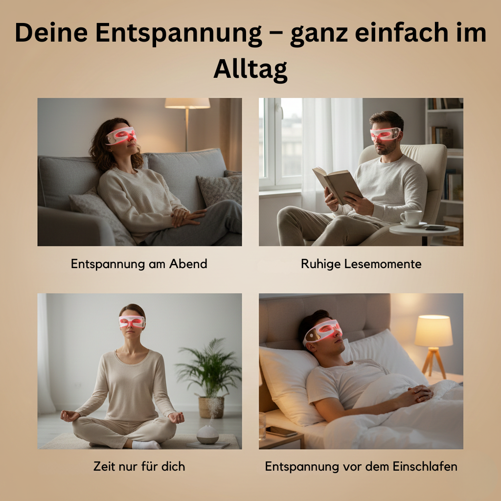 Loméria™ LED Eye Mask – Premium Rotlicht-Therapie für erholte Augen