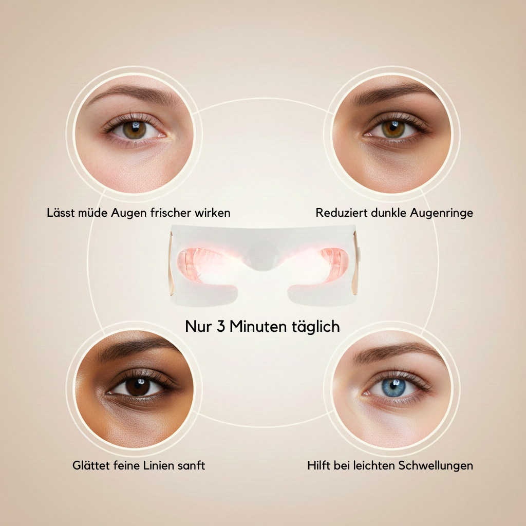 Loméria™ LED Eye Mask – Premium Rotlicht-Therapie für erholte Augen